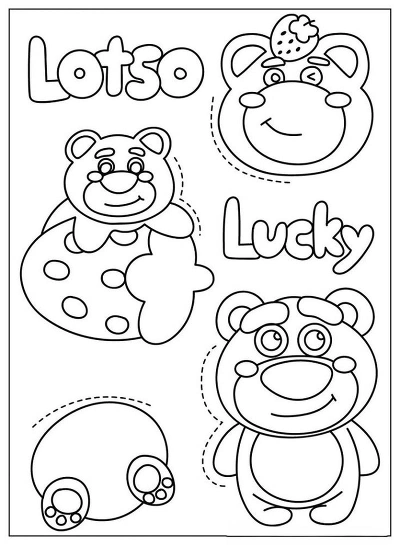 Tranh gấu dâu tô màu là lựa chọn tuyệt vời cho bé học màu