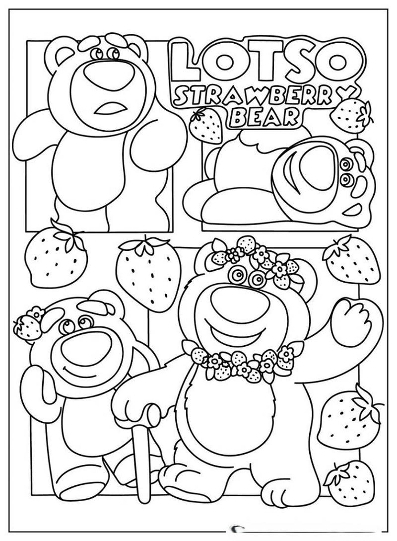 Những mẫu tranh tô màu gấu lotso ngộ nghĩnh khiến bé mê mẩn