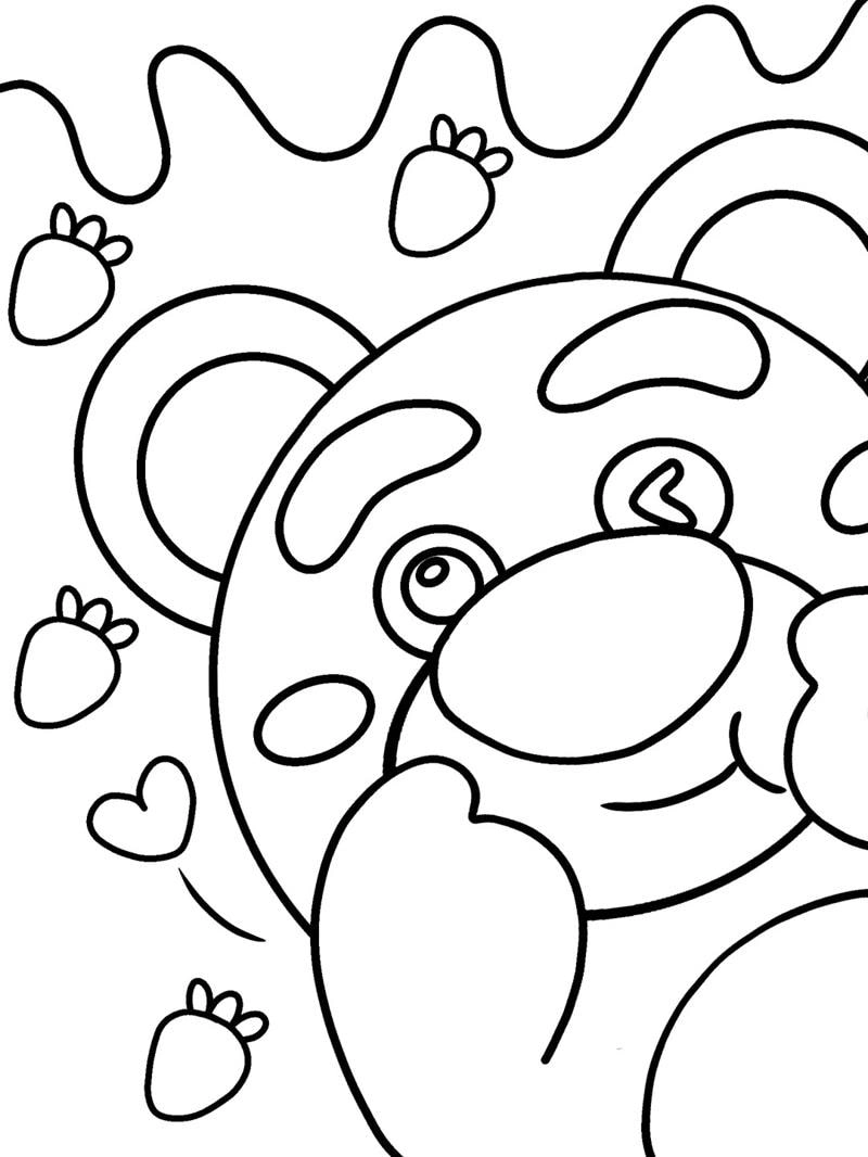 Tuyển tập tranh tô màu gấu dâu cute dành riêng cho bé gái