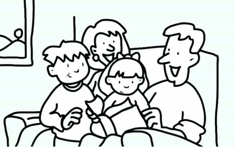 Sáng tạo tranh tô màu chủ đề gia đình của bé