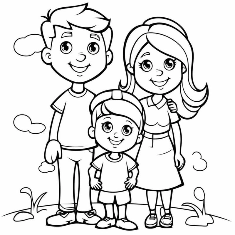 Vẽ tranh tô màu bữa cơm gia đình hạnh phúc