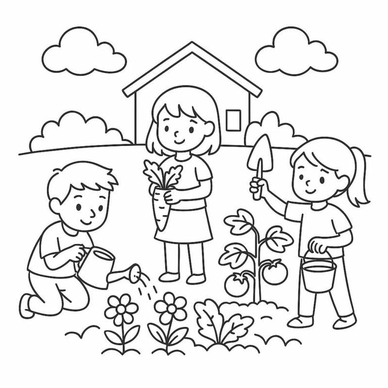 Khám phá tô màu chủ đề gia đình vui nhộn