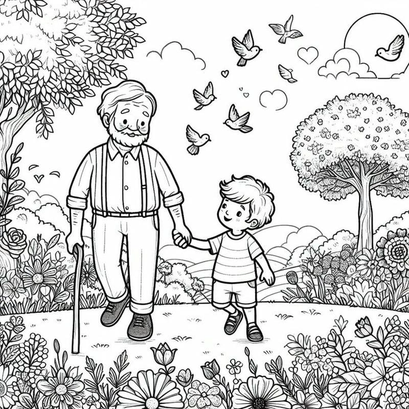 Vẽ tô màu bức tranh gia đình đầy yêu thương