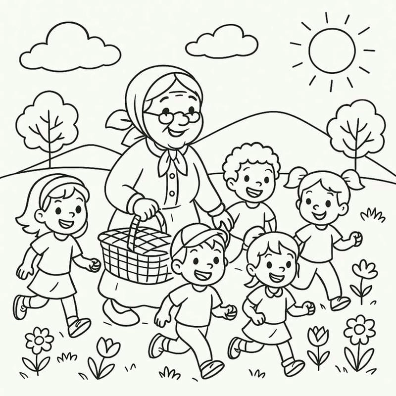 Vẽ ảnh gia đình tô màu thật đáng yêu