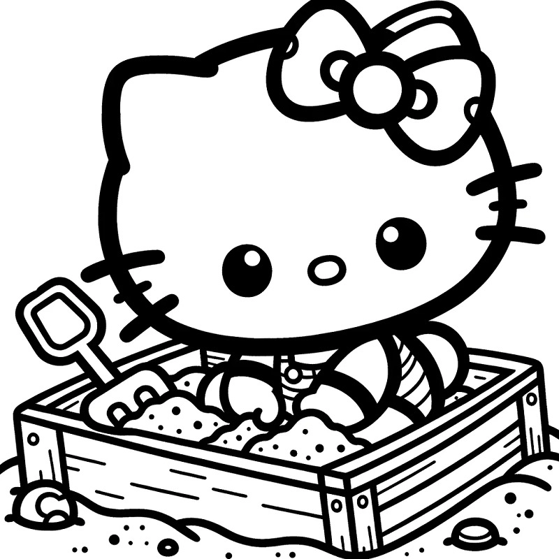 Đầy đủ lựa chọn với hình hello kitty tô màu