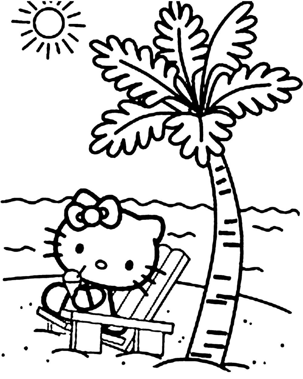 Bé tập tô dễ dàng với hình hello kitty cho bé tô màu