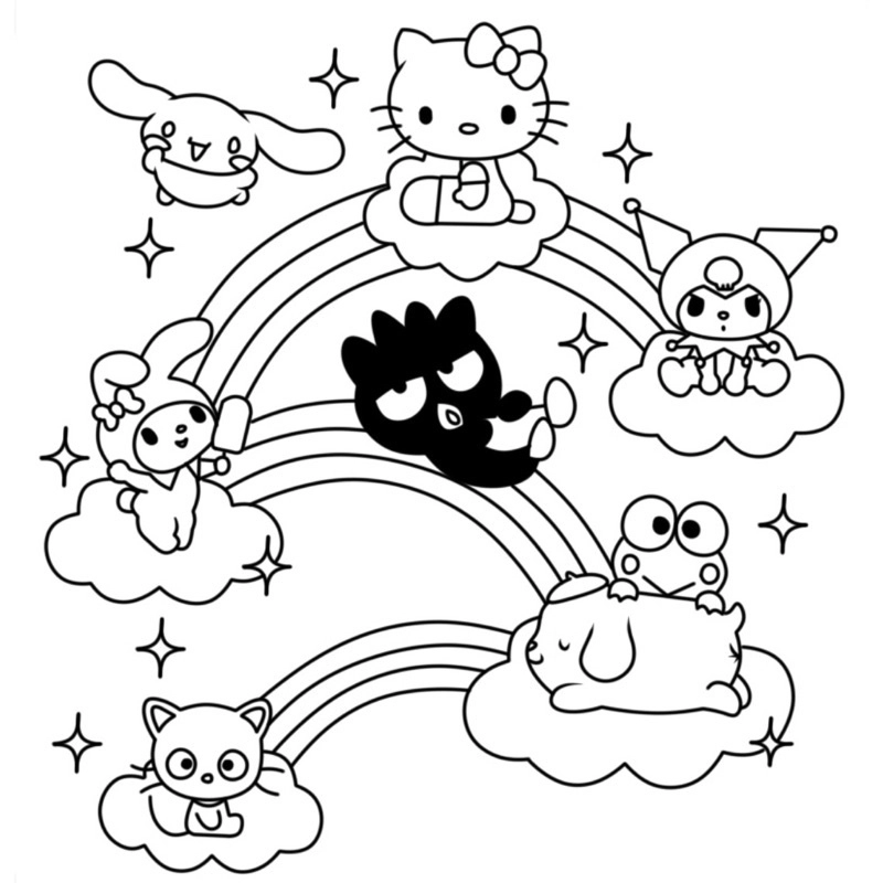 Thế giới màu sắc với hình ảnh tô màu hello kitty