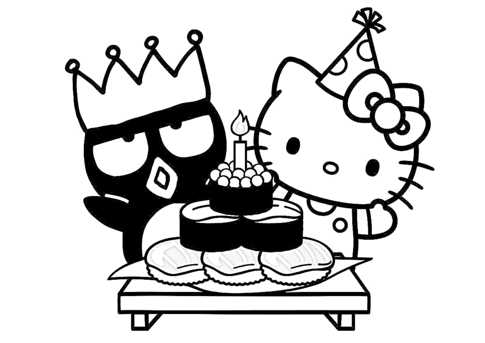 Thử ngay bộ hello kitty tranh tô màu xinh xắn