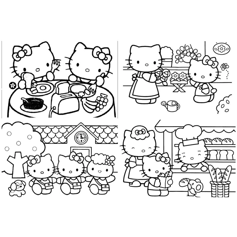 Tô màu mỗi ngày với hello kitty tô màu cho bé