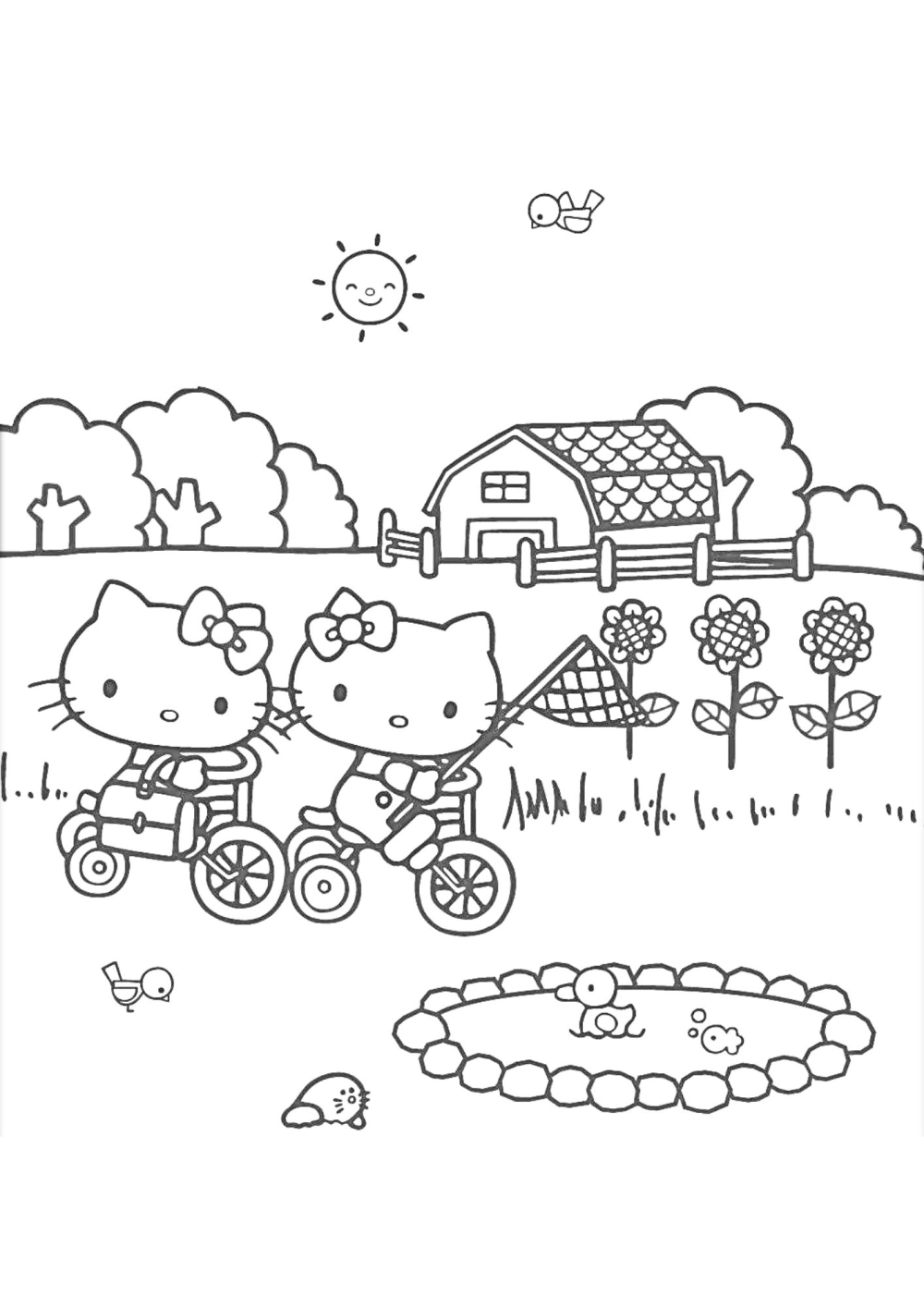 Phát triển tư duy qua bé tô màu hello kitty