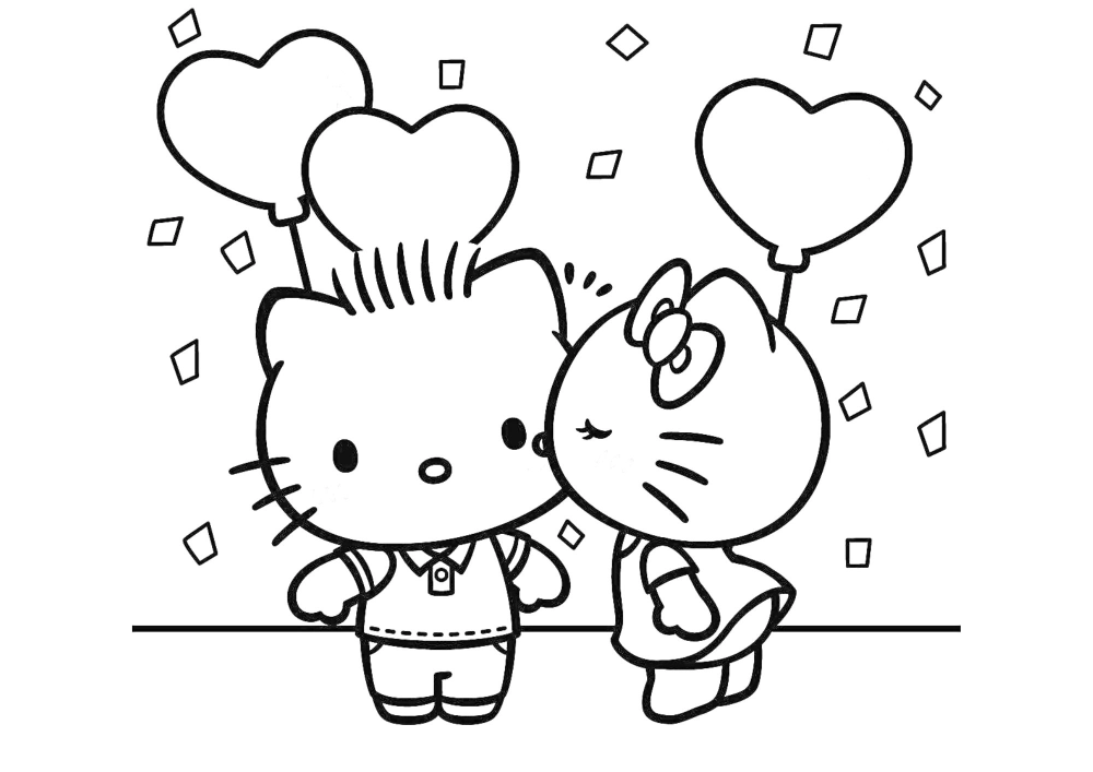 Khám phá thế giới tranh tô màu hello kitty and friends