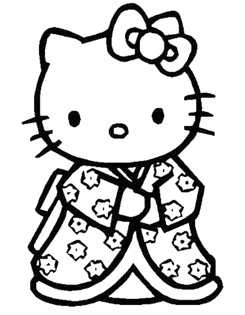 Bé học tô dễ dàng với tô màu mèo hello kitty