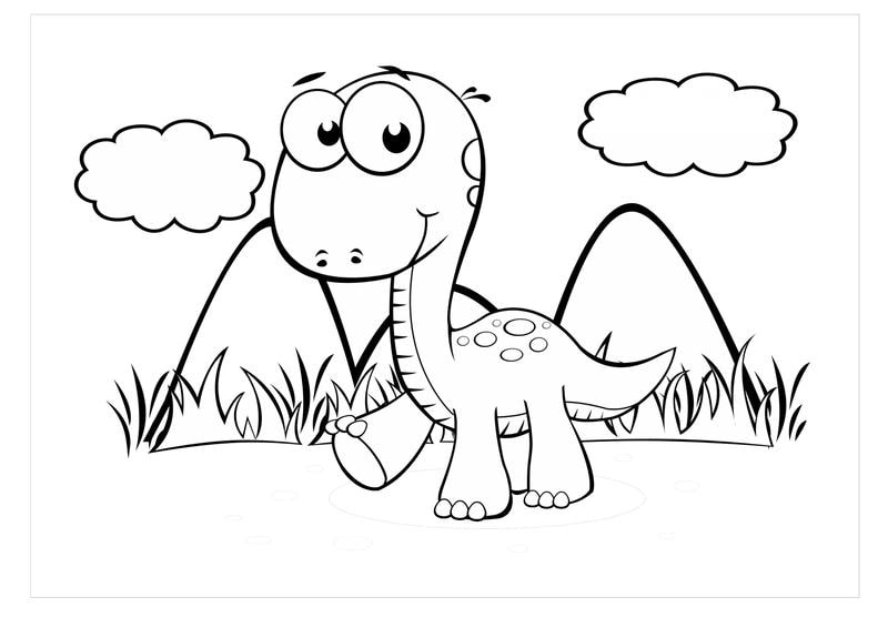 Tuyển tập tranh khủng long tô màu đa dạng cho mọi bé