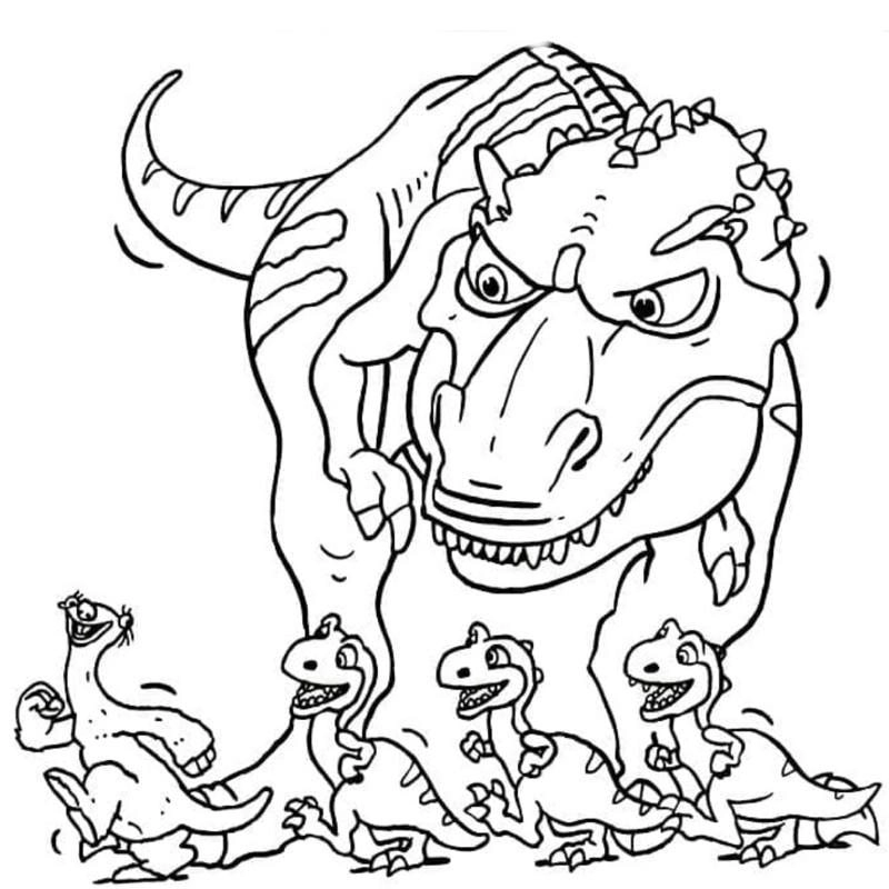 Bé thư giãn với bộ tô màu khủng long đẹp mắt