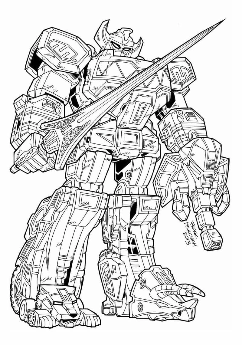 Khám phá thế giới tranh tô màu khủng long robot mới lạ