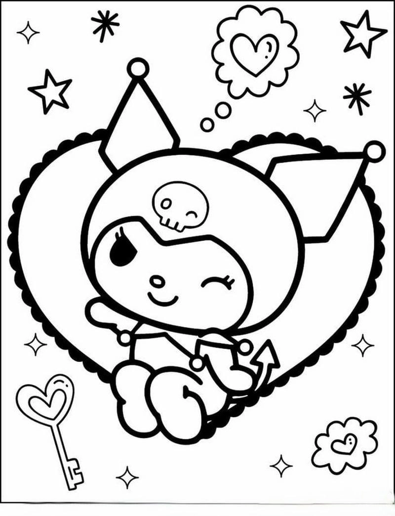 Khám phá bộ tranh tô màu kuromi và cinnamoroll dễ thương, mới nhất