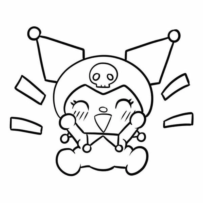 Bé thích mê với tranh tô màu cho bé kuromi ngộ nghĩnh và dễ thương