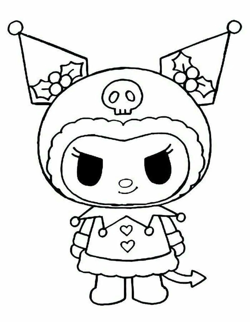 Khám phá mẫu tô màu hình kuromi ngộ nghĩnh cho bé sáng tạo