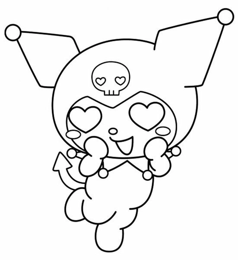 Tải miễn phí hình tô màu kuromi đẹp và sinh động cho bé