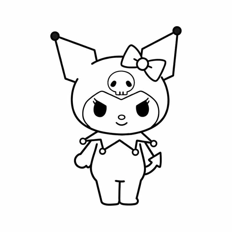 Bộ sưu tập ảnh kuromi tô màu đẹp và đáng yêu cho trẻ nhỏ