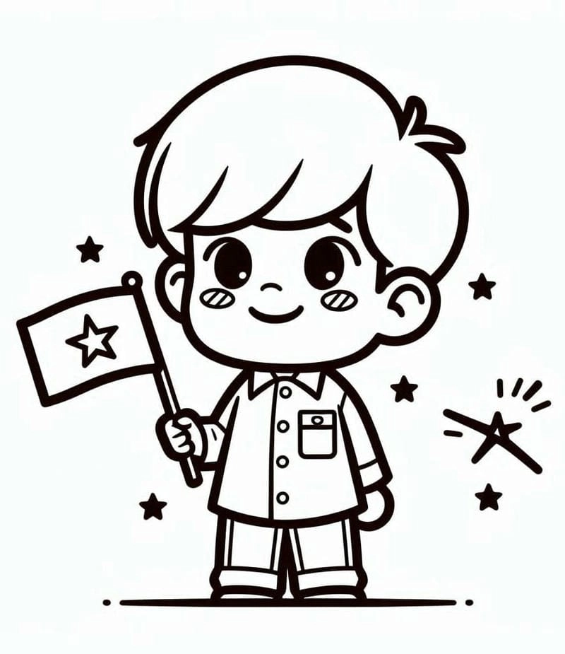 Khơi dậy niềm tự hào với tô màu lá cờ tổ quốc