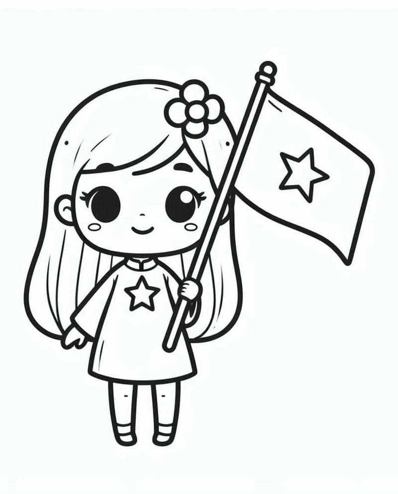 Giúp bé mầm non nhận biết tô màu lá cờ việt nam mầm non