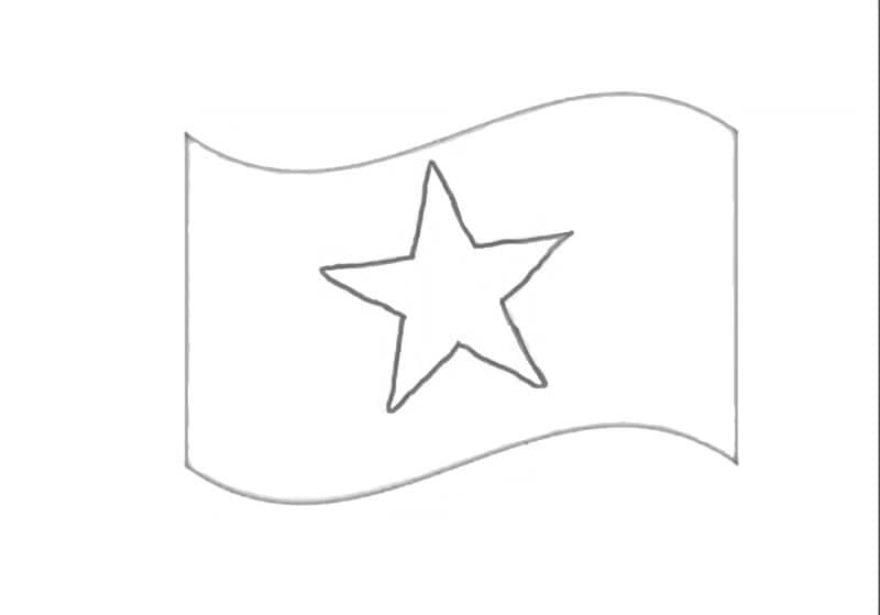 Tô màu dễ dàng với hình lá cờ việt nam tô màu