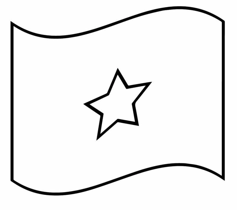 Tô sắc đỏ sao vàng với tranh tô màu cờ tổ quốc