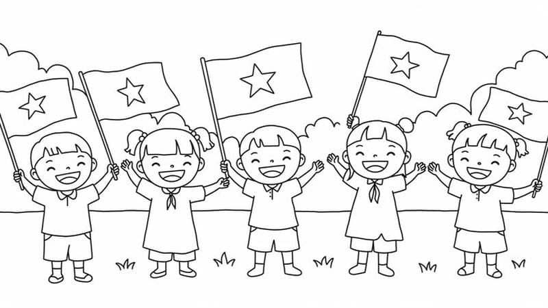 Kết hợp học và chơi cùng bài thơ màu cờ tổ quốc đỏ tươi