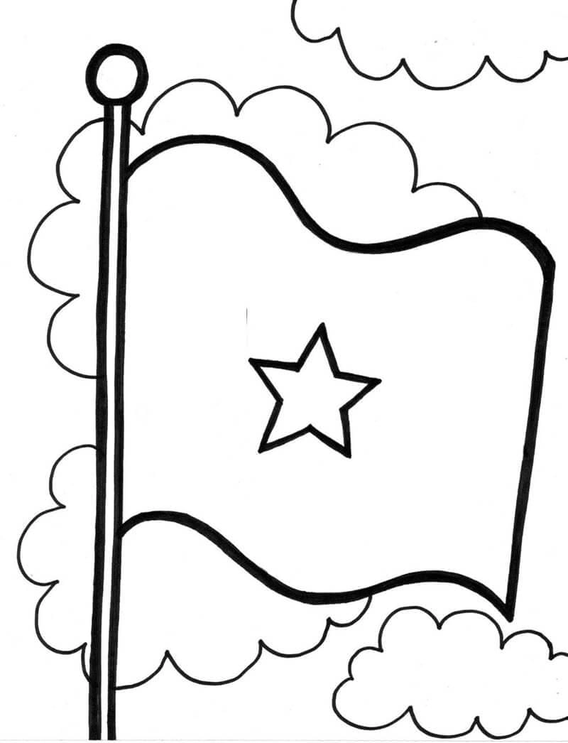 Cùng bé sáng tạo với lá cờ việt nam tô màu đơn giản