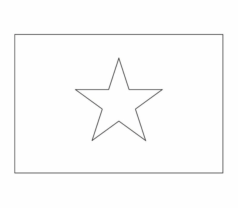 Giúp bé nhận biết rõ nét với tranh tô màu vẽ lá cờ việt nam