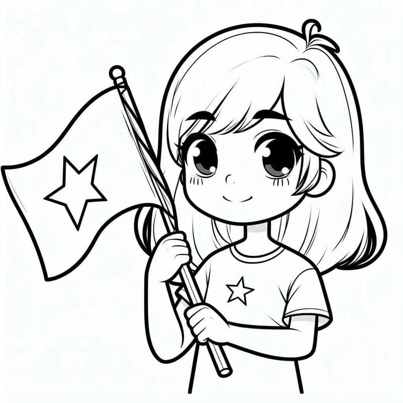 Thỏa sức sáng tạo với hình lá cờ tô màu cho bé