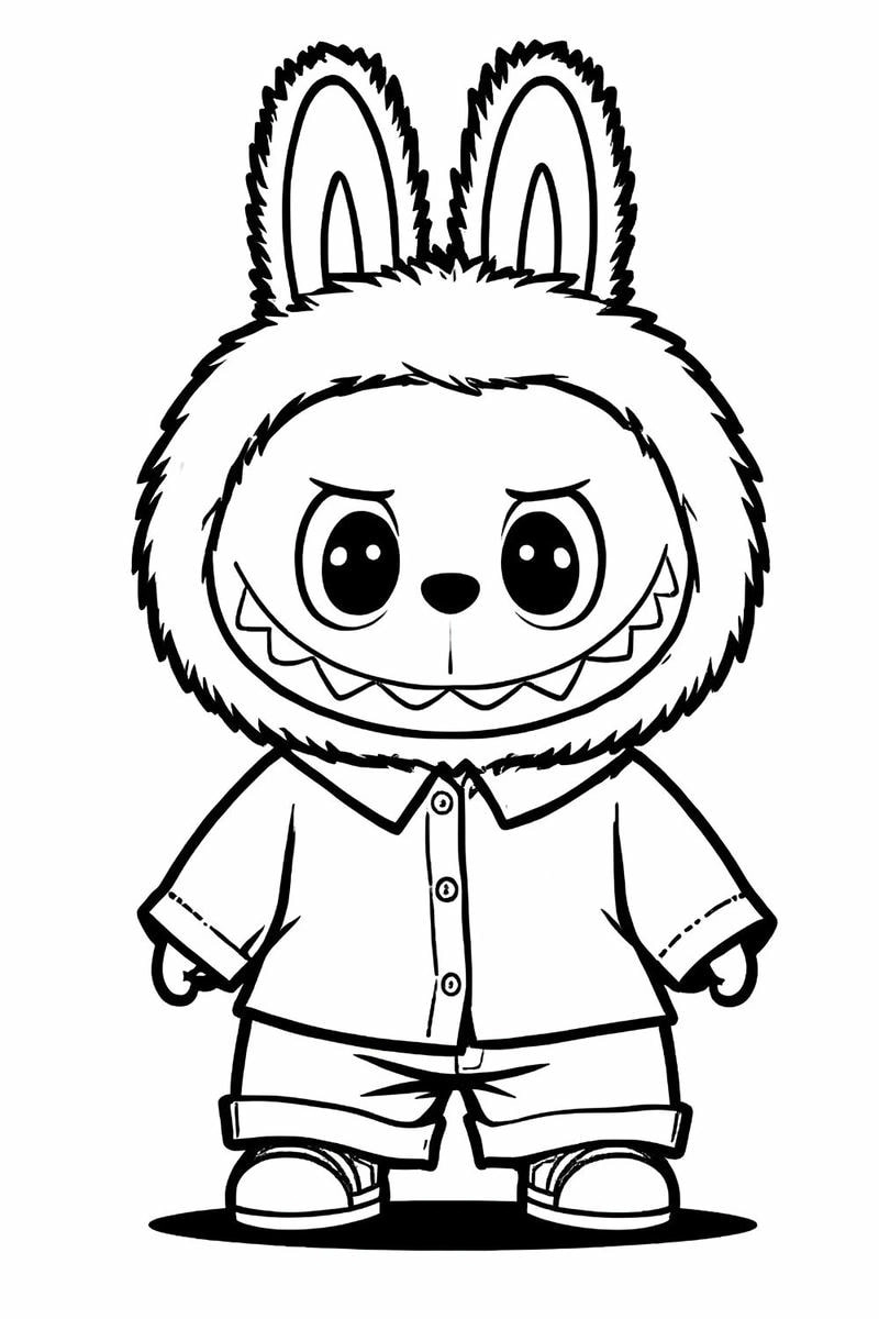 Tranh vẽ tô màu labubu cùng bé khám phá màu sắc