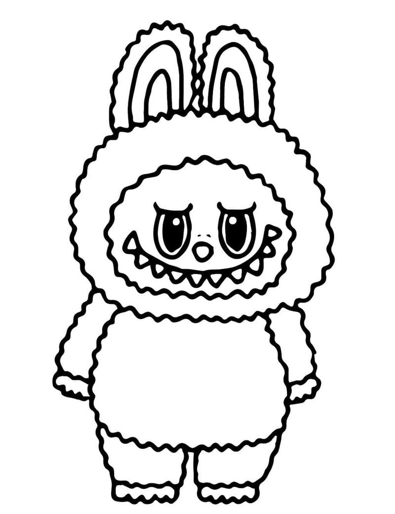 Tô màu tranh labubu giúp bé khéo tay