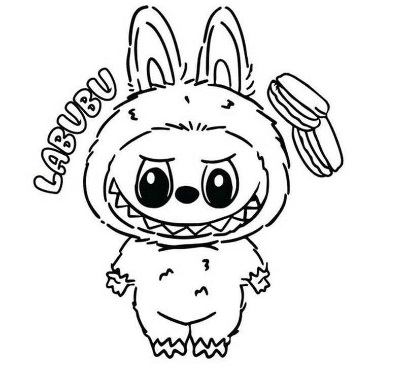 Tô màu labubu cute bé thích học vẽ