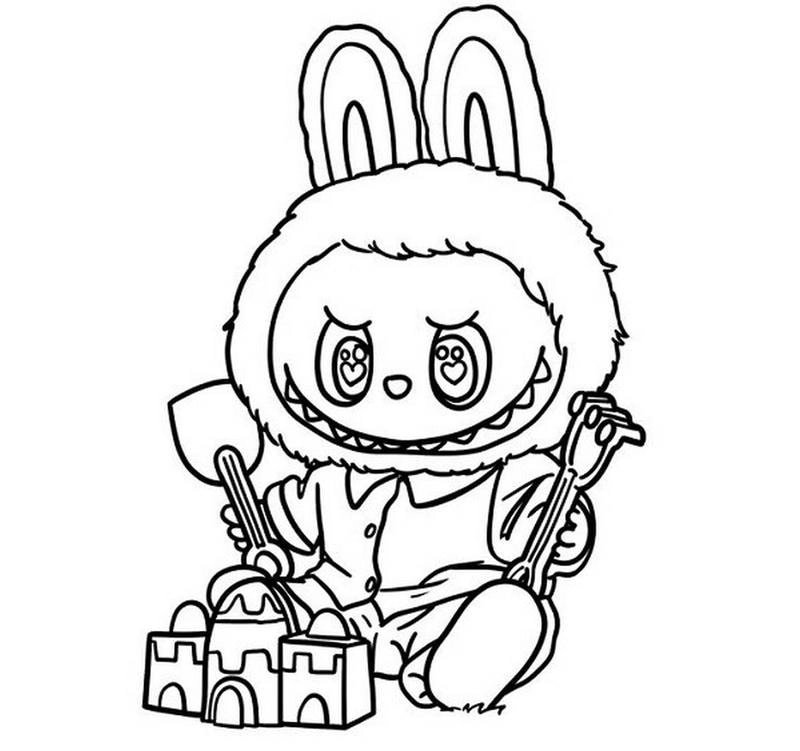 Tô màu hình labubu rèn luyện khéo tay