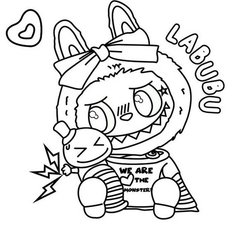 Labubu tô màu bé thỏa sức sáng tạo