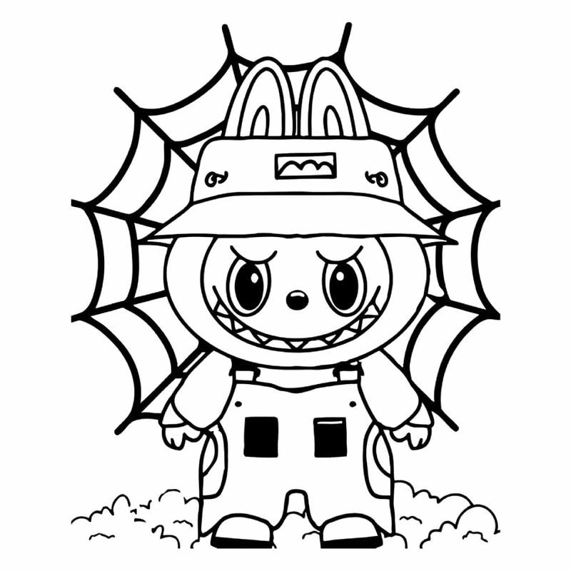 Hình vẽ labubu tô màu giúp bé học vẽ