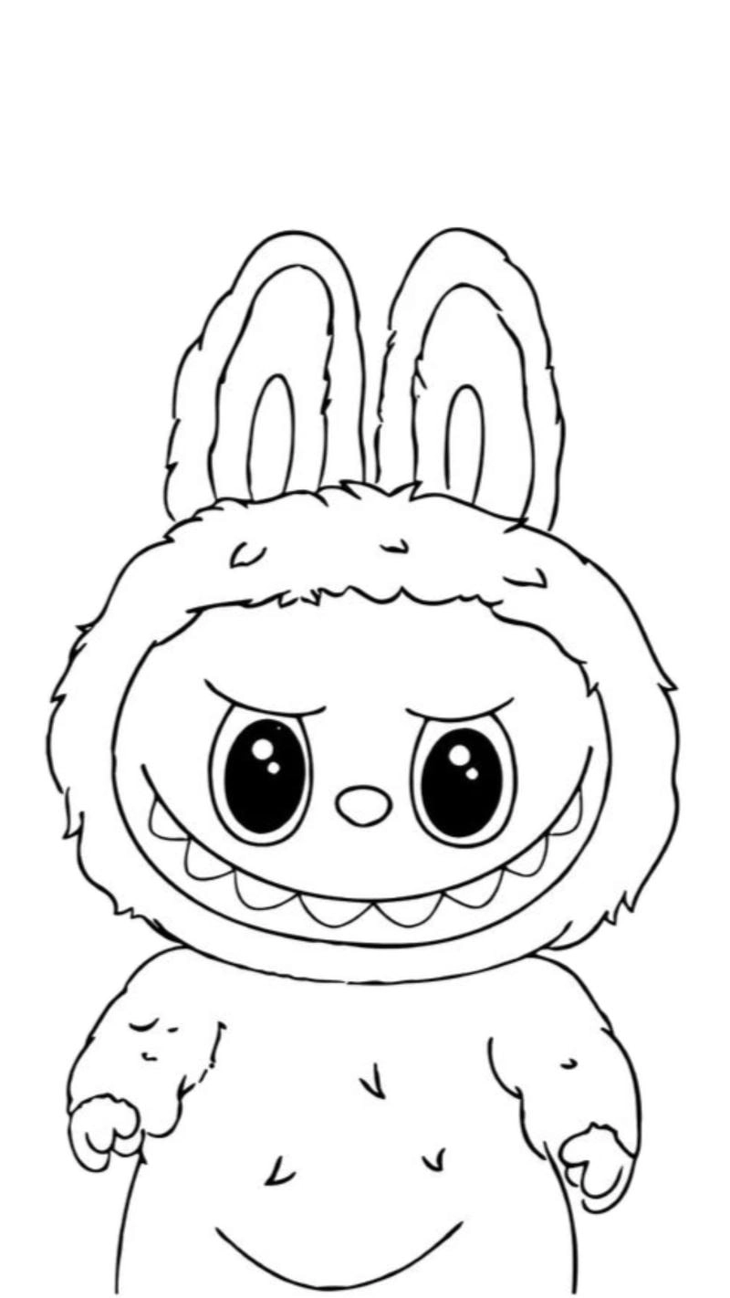 Hình tô màu labubu phát triển sáng tạo