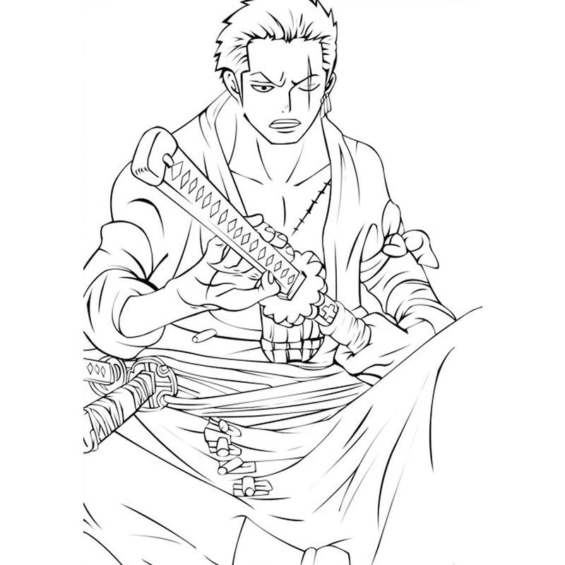 Bé thích thú với tranh tô màu one piece luffy cực kỳ sinh động