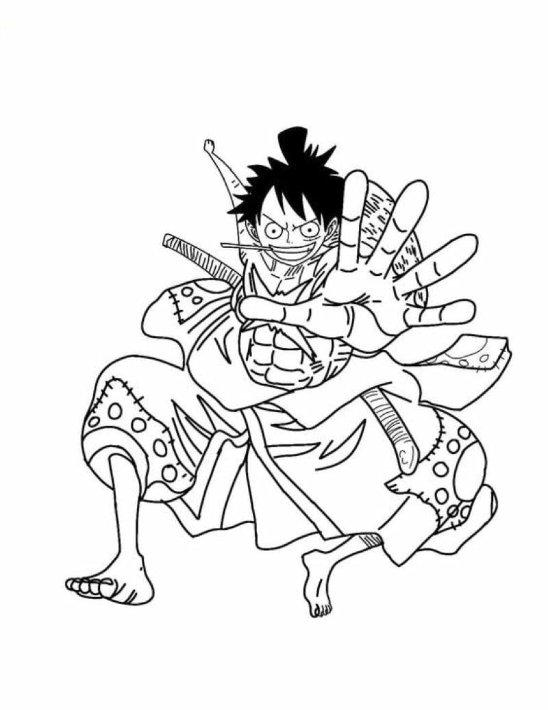 Khơi nguồn cảm hứng với tranh tô màu one piece luffy gear 4