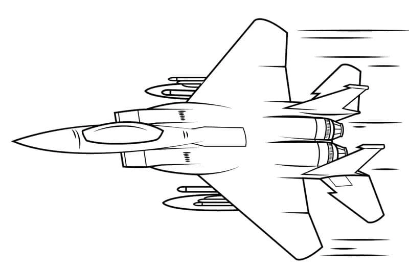 Sáng tạo với hình tô màu máy bay chiến đấu mạnh mẽ