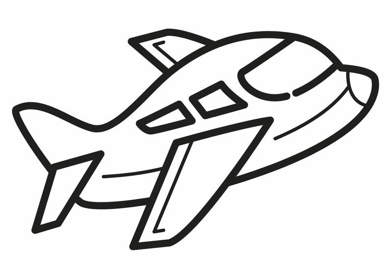 Bé yêu tranh tô màu máy bay cho bé đơn giản