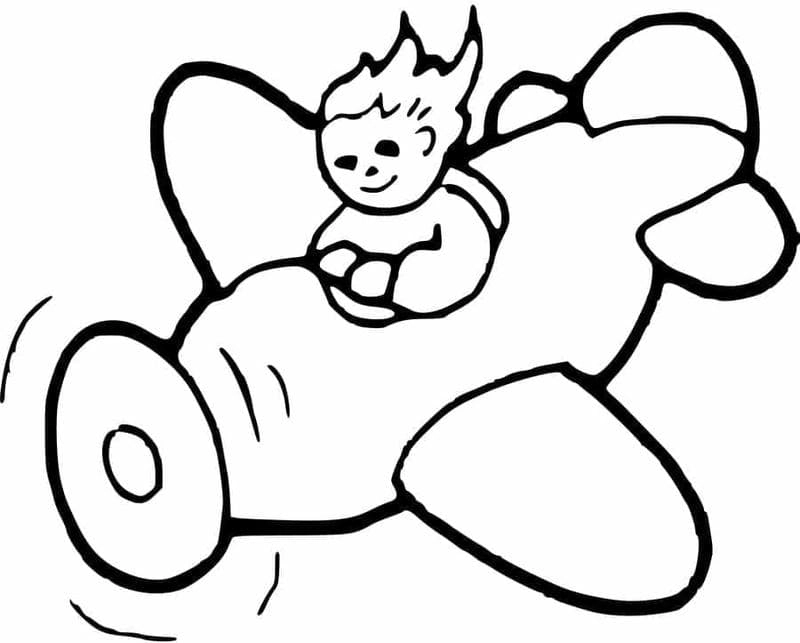 Thử tranh máy bay cho bé tô màu vui nhộn