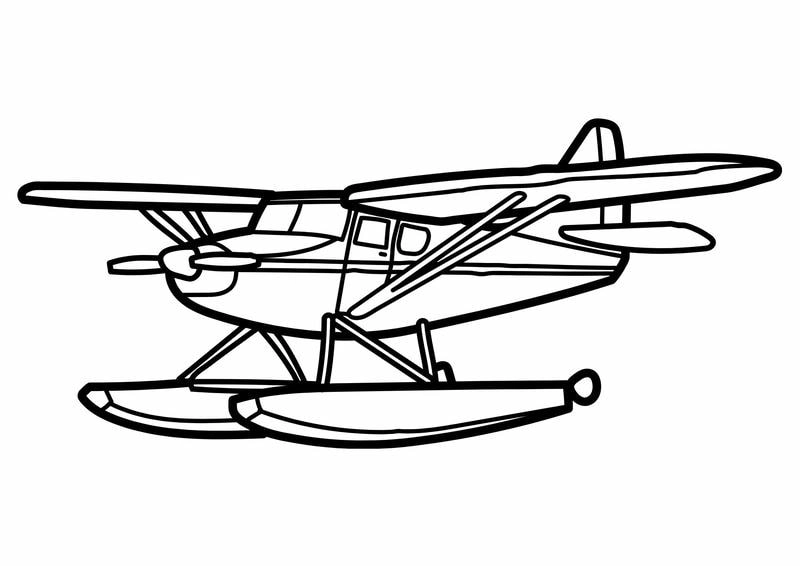 Bé yêu tô màu máy bay đơn giản dễ dàng