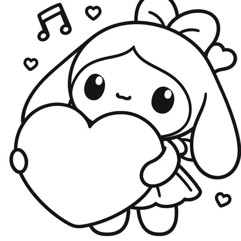 Chọn tranh tranh tô màu thỏ melody cho bé giải trí