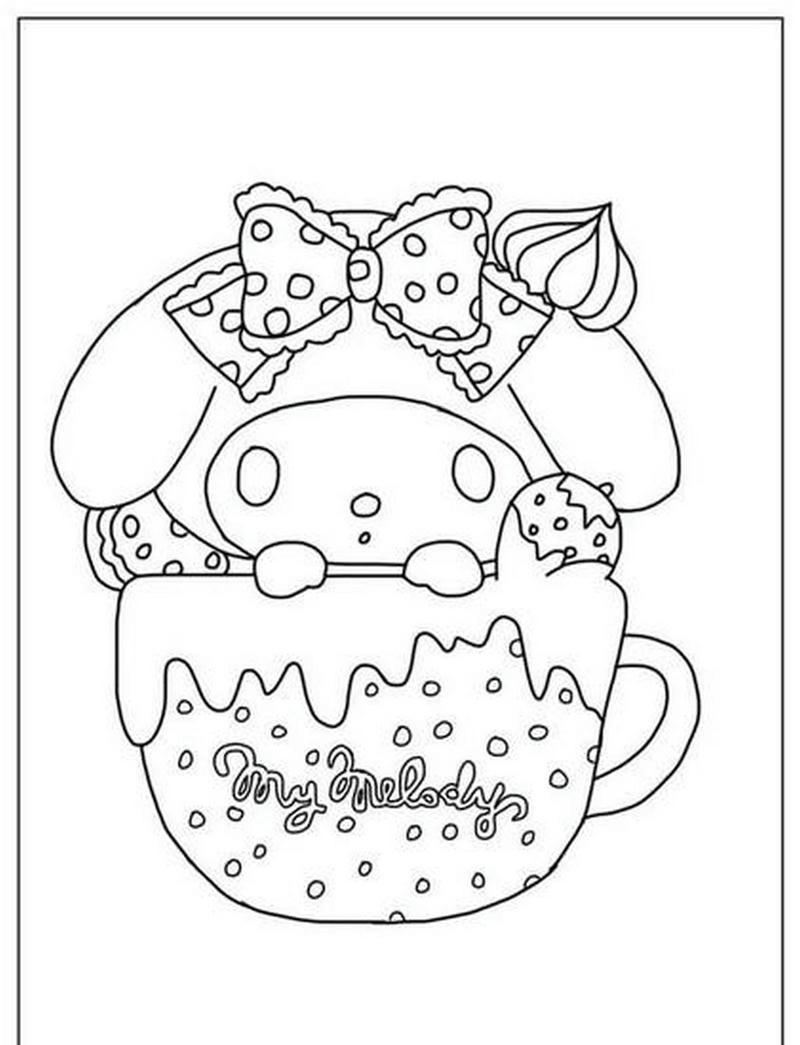 Tải ngay tranh tranh tô màu my melody cho bé yêu