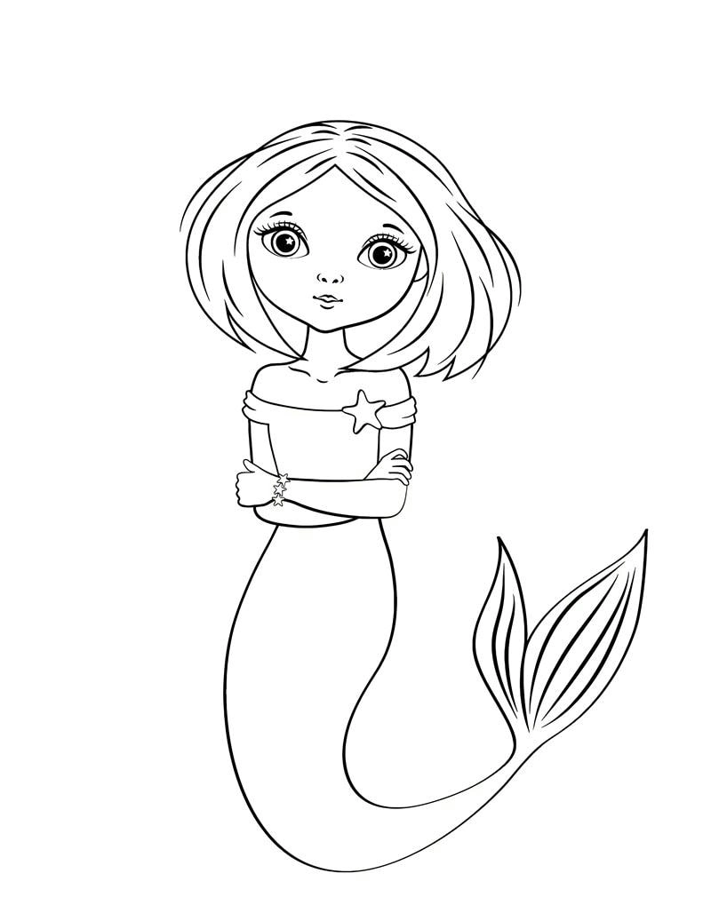 Tìm kiếm tranh nàng tiên cá tô màu đẹp cho bé