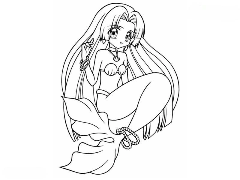 Bộ tranh tô màu nàng tiên cá cho bé phát triển tư duy