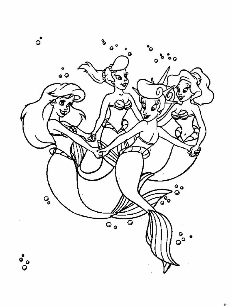 Tạo niềm vui cùng nàng tiên cá tô màu cho bé